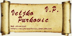 Veljko Purković vizit kartica